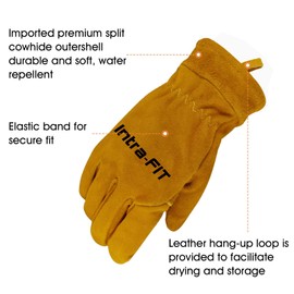 Intra-FIT NFPA 1971 Firefighter Gloves,Water Repellent Moisture Barrier,Heat & Flame Resistant Professional Firefighting Gloves(Size: Large)