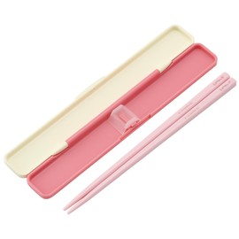 Skater ABC3AG-A Chopsticks, 7.1 inches (18 cm), Chopsticks Case Set, Antibacterial, For Adults, Flower Wreath, Made in Japan