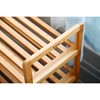 Mosa Natural Bamboo 2-Tier Shoe Rack Storage Organizer, 27.6" X