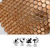 Tenedos HTC200 Copper Penny Round Glass Mosaic Tile, Copper Finish,