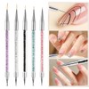 5 Pcs Thin Nail Art Liner Brushes – Double-Ended Dotting