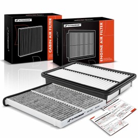 A-Premium 2-PC Engine & Cabin Air Filter with Activated Carbon Compatible with Mazda CX-5 CX5 2013-2022, 3 2014-2018, 6 2014-2021, 2.0L 2.5L Replace# A5211, C38175
