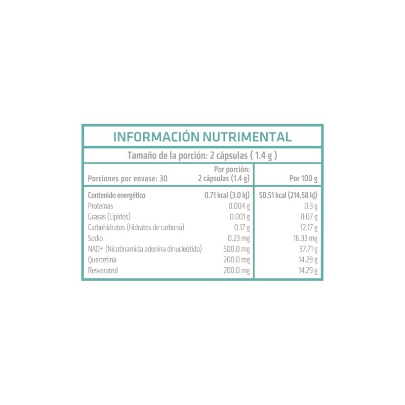Fort Core - NAD+ 500mg + Quercetina + Resveratrol |