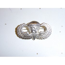 b9727 WW2 US Airborne Rigger Silver Jump Paratrooper Wings Parachute PIR R8A