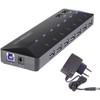 Renkforce 7+2 Port USB 3.0-Hub with Schnellladeport, with Status-LEDs black