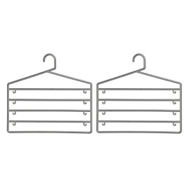 Premier Housewares Plastic Trouser Organiser - Grey, Set of 2