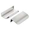 Ravinte Hardware 6 Pack Silver Cabinet Handles, Finger Edge Pull