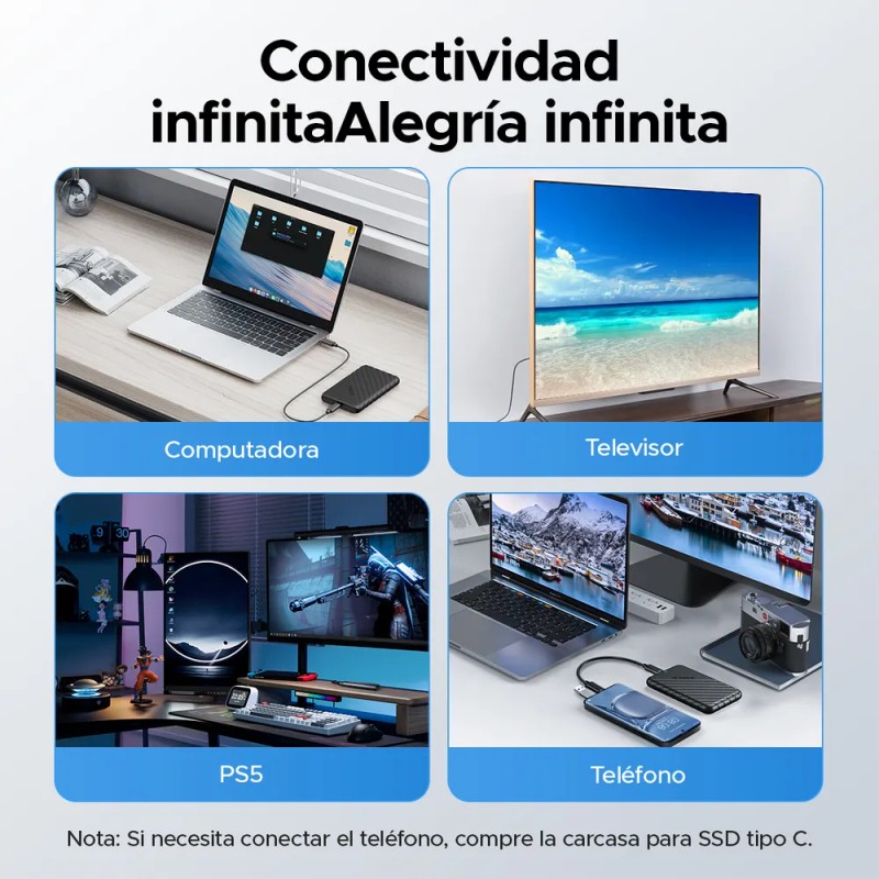 Orico Case Externo Para Hd/ Ssd Sata 2.5 Usb 3.0