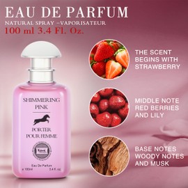 Hybrid & Company Women Shimerring Pink Porter Eau De Parfum Vaporisateur Natural Spray 3.4 Fl Oz