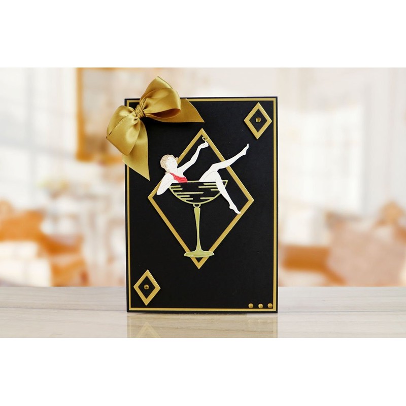 Tattered Lace Essentials Cocktail Glass Die - ETL558