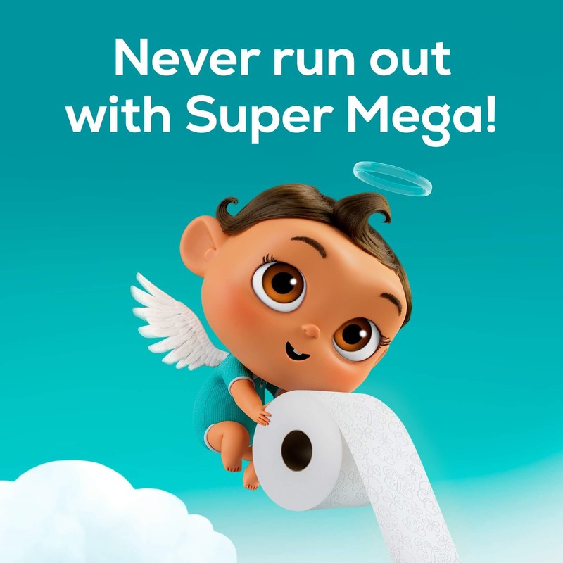 ANGEL SOFT® BATH TISSUE, 12 SUPER MEGA ROLLS