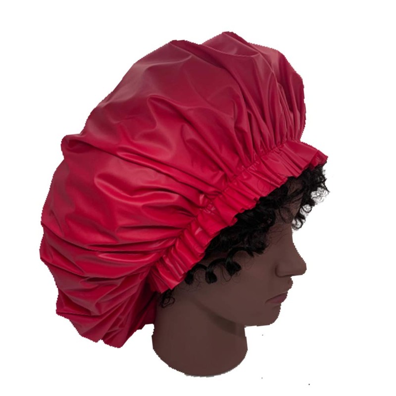 ELEBOX Premium Collection Super Jumbo Shower Cap Red