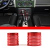 car-king888 Red Alloy Car Central Control Gear Shift Knob Cover