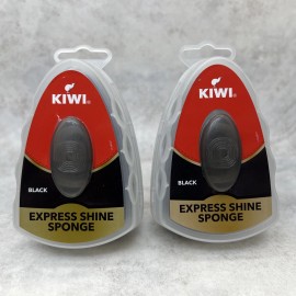Kiwi 2 Pack! Kiwi Express Instant Shine Shoe Polish Shiner Sponge - Black