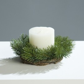 Tannenkranz Adventskranz Tanne Kerzenring Weihnachten Weihnachtsdeko, 16 cm