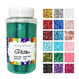 Craft and Party, Emerald Green Glitter 1 Pound Bottled Craft Glitter for Craft and Decoration (Emerald Green)