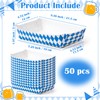 AsodSway AsodSway Oktoberfest Paper Food Trays - 50P Oktoberfest Unassembled