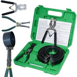 16-Piece Piston Ring Compressor Set 62-145 mm / 2.44-5.71 Inch, Piston Ring Chipband Set with 2 Pliers and 14 Tensioning Straps for the Repair of Car, Truck & Boat Engines