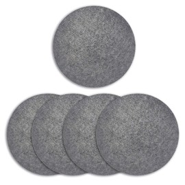 Felt Coasters, Round Table Coasters for Pots, Pans, Plates, Glasses, Bowls and Vases (5, 25 cm)