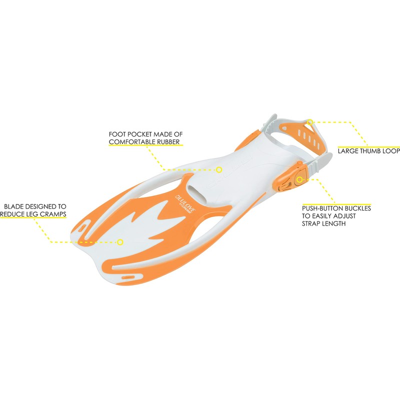 Cressi Rocks fins, White/Orange, L/XL