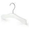 HANGERWORLD 6 Childrens 25cm White Wooden Baby Toddler Coat Clothes