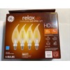GE 40W Relax LED HD Light Bulb Candelabra Decorative Soft