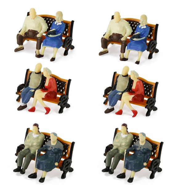 O Scale People and Bench for Model Railroad Diorama Architectural