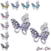 SoulCats® 1 pair of butterfly stud earrings, made of genuine