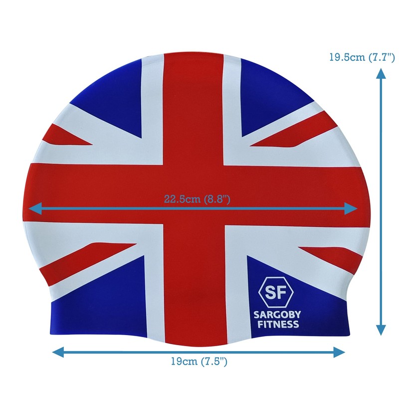 Sargoby Fitness UK Swim Cap Adult Standard-Size for Competitive or