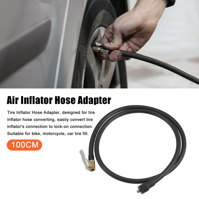 QUARKZMAN Car Motorcycle Tyre Inflator Extension Hose 100 cm 39.37