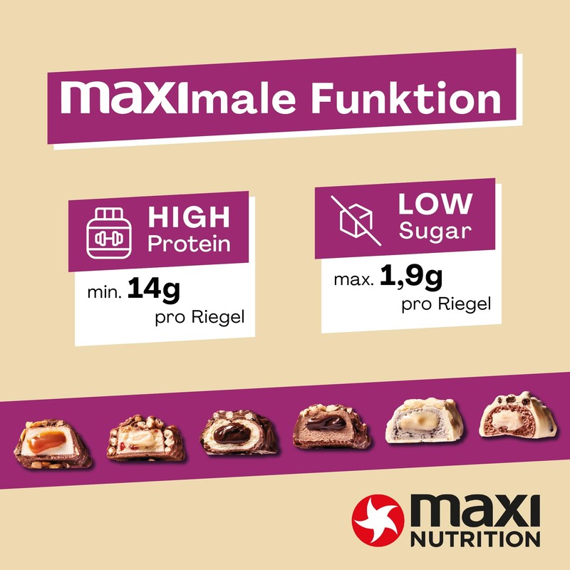 MaxiNutrition Creamy Core Bar MIX BOX, 6 Sorten (12 Riegel