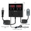 Digital Temperature and Humidity Controller Outlet, Reptile Thermostat Plug Dual