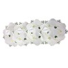 Embroidered Shamrock Doilies Pack of 4 Scallop Edge Leaf Design