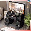 Yamissi Vanity Table Set Makeup Bedroom Dressing with Lighted LED