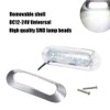 ALFU 10PCS White DC12V-24V 4 LED Side Marker Indicator Lights
