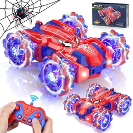 Spider Remote Control Car - Double Sided RC Stunt Car Outdoor Toys For Kids, 360° Flip 4WD Rechargeable Race Car, Girls Boys Gifts, 360° Rotating RC Stunt Car, Outdoorfun, Kids Stuff For Boys, Back to School:_Open stunt car