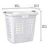 STERILITE 12258004 Carry Hamper, 19-7/8", White