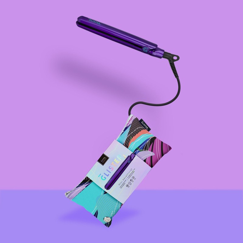 Glister Mini Travel Tourmaline Straightener 13mm - Ultra Violet
