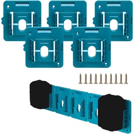 Battery Mount Holder Compatible for Makita 18V Batteries, Wall Mounts Hanger Fit for BL1860 BL1850 BL1840 BL1830, Organize Garage/Workshop/Work Truck(5 Pack, w/10 Screws, No Battery)