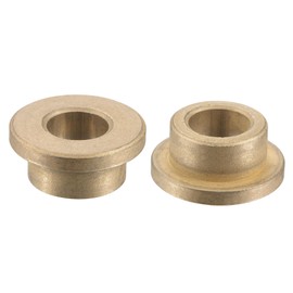 uxcell Flange Sleeve Bearings 10mm Bore 16mm OD 10mm Length 22mm Flange Dia 3mm Flange Thickness Sintered Bronze Self-Lubricating Bushing 2pcs