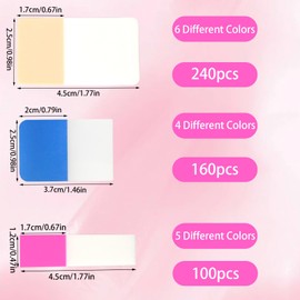 Maxqzin 500 Pieces Sticky Index Tabs, Page Markers for Binders Writable and Repositionable Index Tabs for Bible, Notebooks, Binder, File Folder, Planner and Journaling Supplies