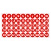 GamesMonkey® - Labels Numbers Stickers Circles - Red - from