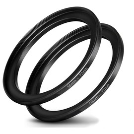 58mm-77mm Step Up Ring [58mm Lens to 77mm Filter], FANZR Camera Lens Filter Adapter Ring Lens, Premium Aluminum (2 Pack)