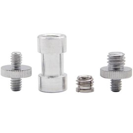 RALSPEC 4 Piece Camera Tripod Thread Adapter set 1/4" & 3/8" Inch Male Female Screw Bolt Converter Monopod Light Mic Stand Spigot Mount Extension Adaptor