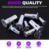 Swpeet 20Pcs M6 Metric Carbon Steel White Zinc-Plated Multi-Grip Rivet