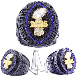 2025 Fantasy Football Championship Ring And Case Fantasy Football Trophy League Winner (ring and stand together, size 14)