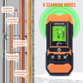 Stud Finder Wall Scanner and Moisture Tester 2-in-1 PIGADA ZK01 Locator 6 Modes Digital Wall Detector for Wood, Metal and Power Lines