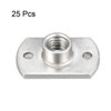 sourcing map 25pcs M6 Carbon Steel Plate Base T-shaped 2