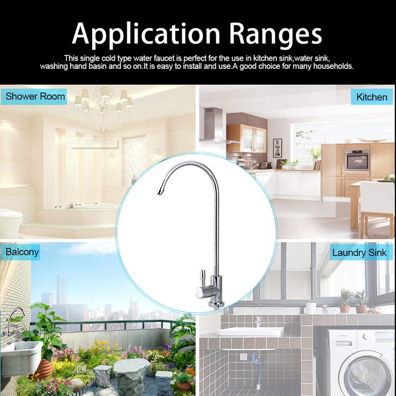 Tap Filter System, Tap Filter, Kitchen Tap 1/4 Inch Zinc
