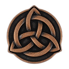 Bezelry 10 Pieces Celtic Trinity Knot Metal Shank Buttons. 22mm (7/8 inch) (Antique Copper)